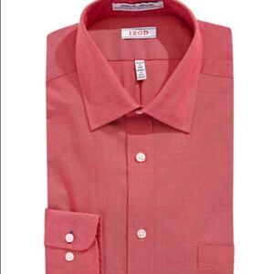 Izod Regular Fit Dress Shirt-RED-15.5-34/35